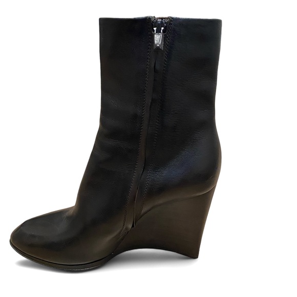 Custom National Black Wedge Heel Pointed Toe Ankle Boot! - Picture 2 of 7